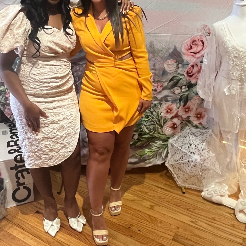 Orange tux dress